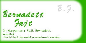 bernadett fajt business card